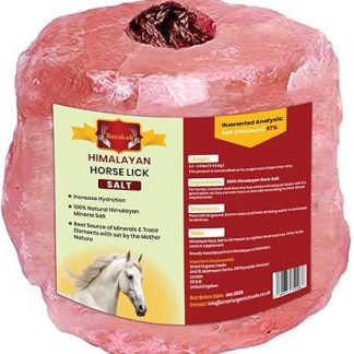Barakah Himalayan Animal Horse Lick Natural Pink Salt, Natural Rock Salt with Hanging Rope, Suitable for All Animals, 1–1.5kg | Product from Pakistan