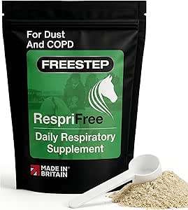 RespriFree | Horse Respiratory Supplement | Rosehip (Vitamin C) & Magnesium with Ginger | Dust & Pollen Season Support | Molasses-Free Magnesium Powder