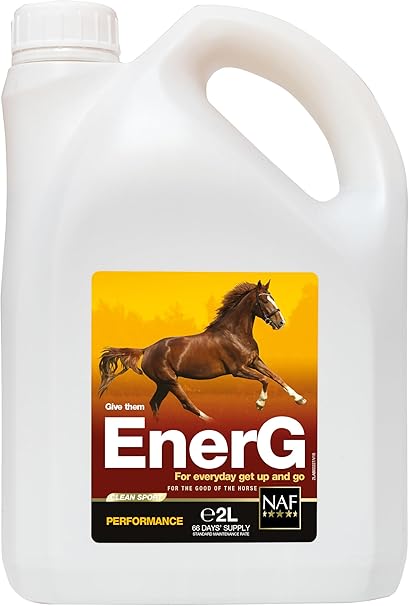 NAF EnerG 2L – Iron-Rich Liquid Supplement for Performance Horses – Supports Red Blood Cell Health, Energy Metabolism & Stamina – With B Vitamins, Copper & Zinc