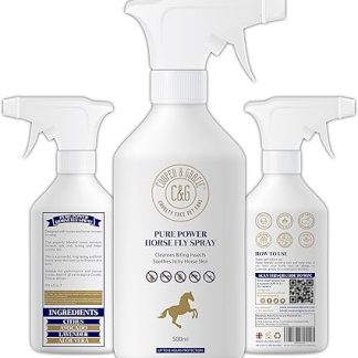 Pure Power Horse Fly Spray 500ml – 8-Hour Sweat-Resistant Citronella Spray by Cooper and Gracie | Soothes Itchy Skin, Hydrates & Repels Biting Insects | Organic & Natural