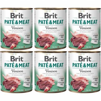 BRIT Paté & Meat Venison - влажный корм для собак - 6 x 800 г