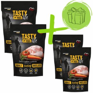 Влажный корм для собак BIOFEED Tasty Dogs Life Turkey - 2 упаковки по 500 г + 2 упаковки по 500 г БЕСПЛАТНО