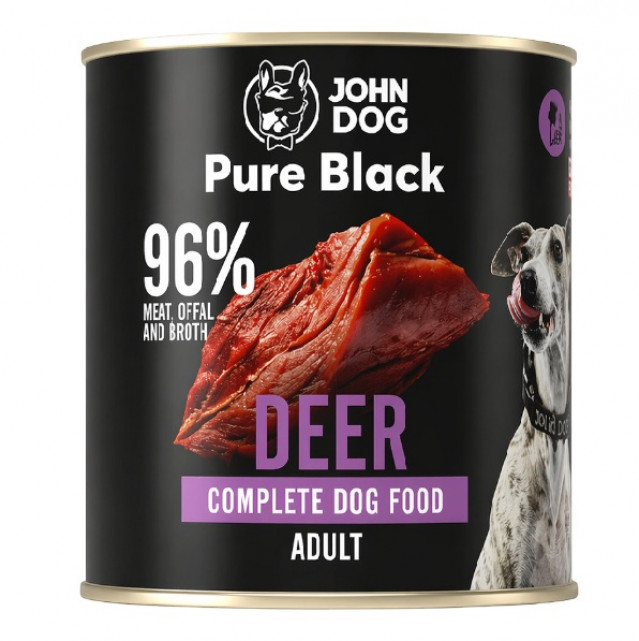 Влажный корм для собак JOHN DOG Pure Black Mono Deer - 800 г