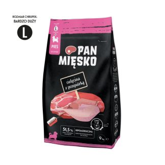 Сухой корм для собак Mr. Meat со вкусом телятины и перепелиных чипсов (для щенков) L, 9 кг.