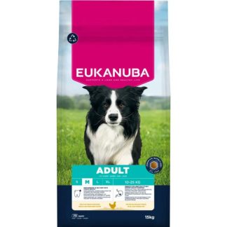EUKANUBA Premium Nutrition Корм ​​для взрослых собак средних пород с курицей - сухой корм для собак - 15 кг