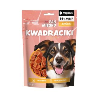 Лакомство для собак PAN MĘSKO Rabbit Mono Squares - 100 г