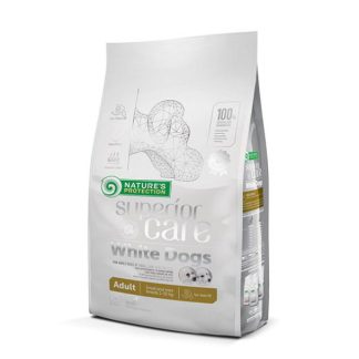 NATURE'S PROTECTION Superior Care White Dogs Grain Free Adult Small Lamb - сухой корм для собак - 4 кг