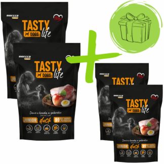 Влажный корм для собак BIOFEED Tasty Dogs Life Junior Duck - 2 упаковки по 500 г + 2 упаковки по 500 г БЕСПЛАТНО