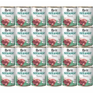 BRIT Paté & Meat Venison - влажный корм для собак - 24 x 800 г