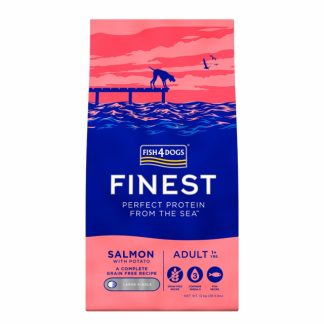 Сухой корм для собак FISH4DOGS Finest Mono Salmon для крупных пород - 12 кг