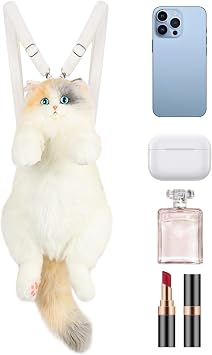 Sac À Dos Chat Mignon En Peluche Forme Calico Fait главная | Sac à dos Animal en Peluche Chat Pour Anniversaire, , Petite Amie, Femmes, Filles, Adultes Et