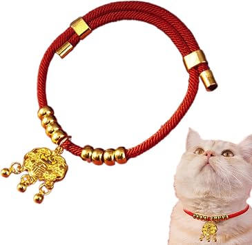 Кольеры для детей Collier Chat Rouge De Fête Et Décoration De Cou | Регулируемый атташе Sécurité Réglable Doux Grelot Festif Nœud Ruban Mignon Pour Nouvel An Fêtes