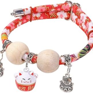 Колье для чата Domestique Ожерелье чата Clochette Perles De Cèdre | Декорации Cou Animaux Taille Petite Moyenne Grande Port Journalier Salon Promenade Jardin Photographie
