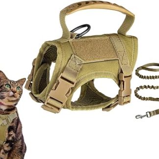 Harnais pour Chat Réglable Респирант Комфортный | Anti-fuite pour Grand Chat for Entraînement Randonnée Pique-nique