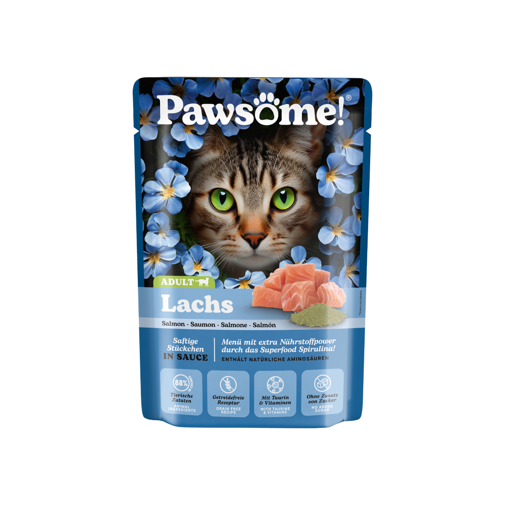 Влажный беззерновой корм для кошек Pawsome Adult Salmon 85 г