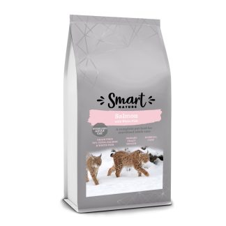 Smart Nature Holistic Cat Hair Skin 70% Fish 5kg Беззерновой корм для кошек, содержащий 70% белой лососевой рыбы, обеспечивает красивую шерсть и кожу, предназначен для стерилизованных кошек.