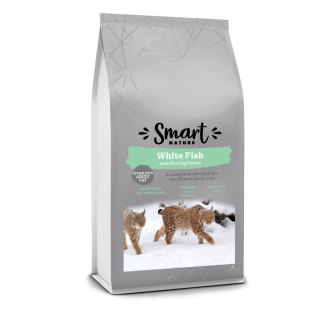 Smart Nature Holistic Cat Sterilized Skin 5 кг рыбный беззерновой корм (70% рыбы и икры), красивая шерсть и кожа, здоровая мочевыводящая система.