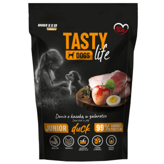 Tasty Dogs Life Junior Mini Duck 90% Sachet 150g Dog Sachet 500g Biofeed